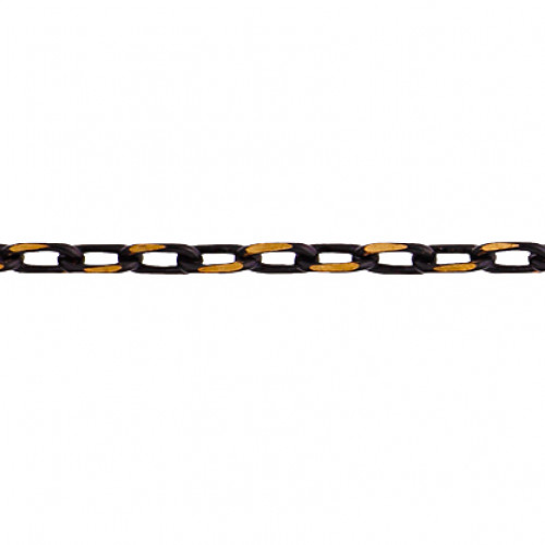 NEO CHAIN 5X3MM BLACK AND GOLD